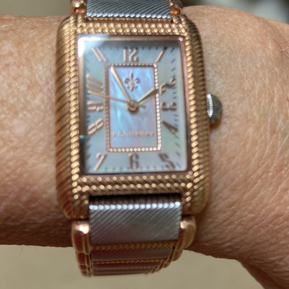 New! JUDITH RIPKA Rose Gold and silver Lexington 100G Watch - Picture 8 of 9
